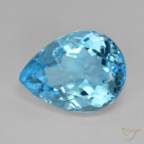 14.54ct Natürlicher Swiss Blue Topas, Birnenform, VS-SI
