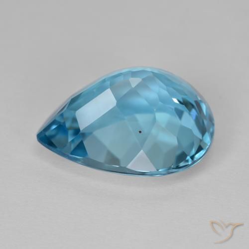 9,17 ctw natürlicher Swiss Blue Topas, Birnenform, VVS-VS