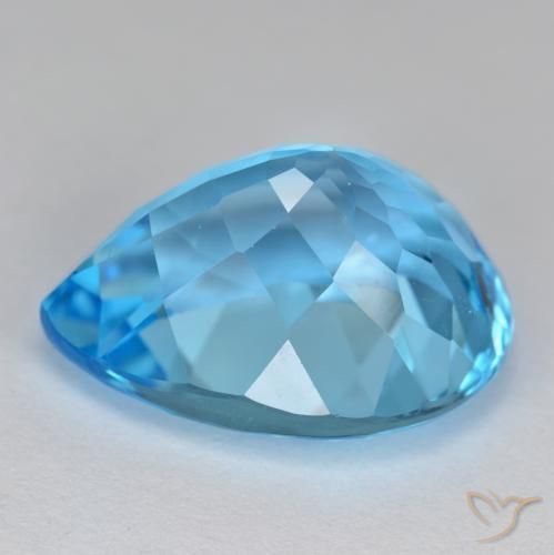 9,17 ctw natürlicher Swiss Blue Topas, Birnenform, VVS-VS