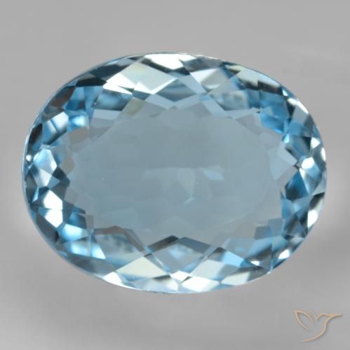 18.39ct Natürlicher Swiss Blue Topas, Oval, VVS