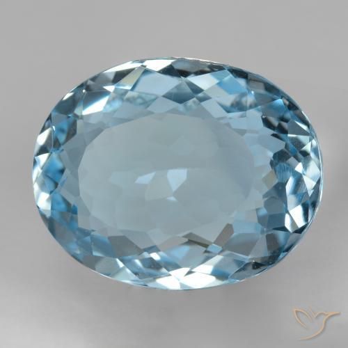 9,17 ctw natürlicher Swiss Blue Topas, Oval, VVS