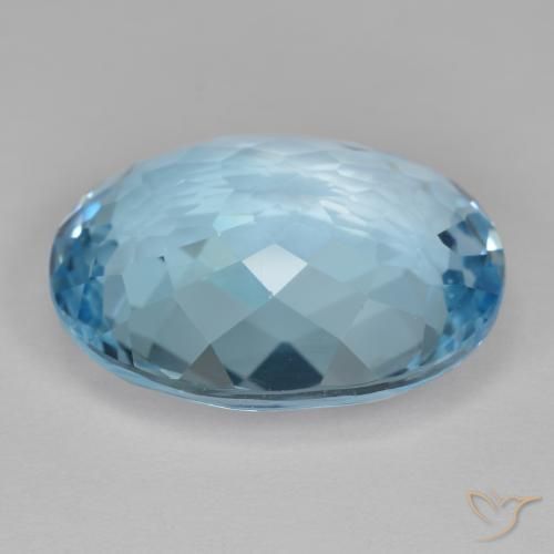 9,17 ctw natürlicher Swiss Blue Topas, Oval, VVS