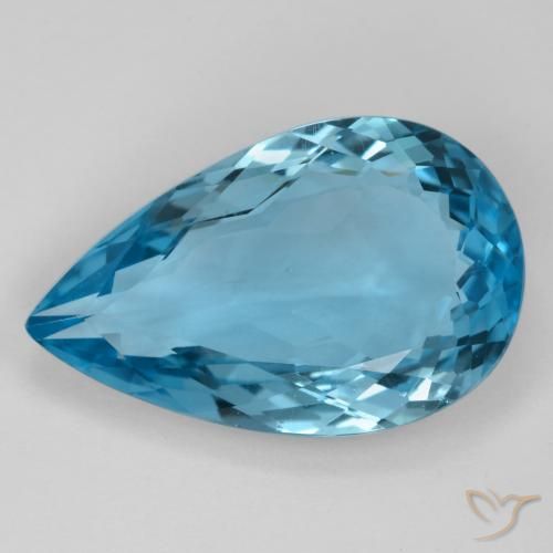 16.70ct Natürlicher Swiss Blue Topas, Birnenform, VVS-VS