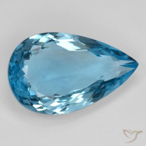 9,17 ctw natürlicher Swiss Blue Topas, Birnenform, VVS-VS