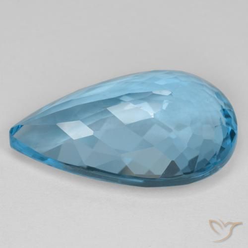 9,17 ctw natürlicher Swiss Blue Topas, Birnenform, VVS-VS