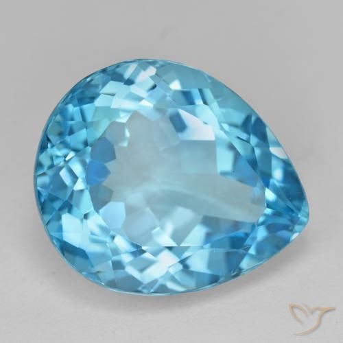 9,17 ctw natürlicher Swiss Blue Topas, Birnenform, VVS-VS