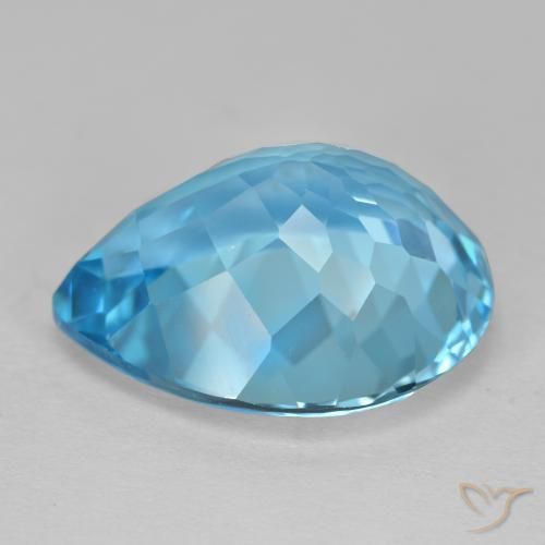 9,17 ctw natürlicher Swiss Blue Topas, Birnenform, VVS-VS