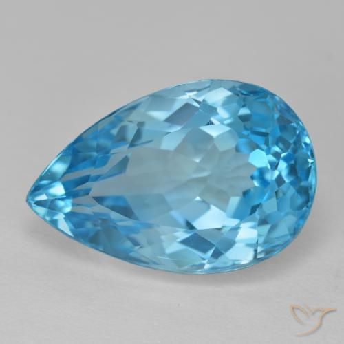 16.77ct Natürlicher Swiss Blue Topas, Birnenform, VVS