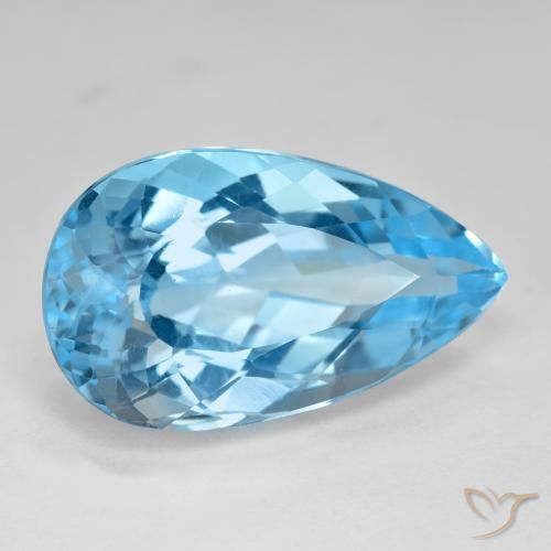 9,17 ctw natürlicher Swiss Blue Topas, Birnenform, VS