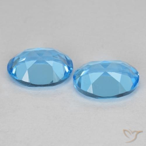 4.67 ct natürliche Swiss Blue Topas-Edelsteine, Oval, VS