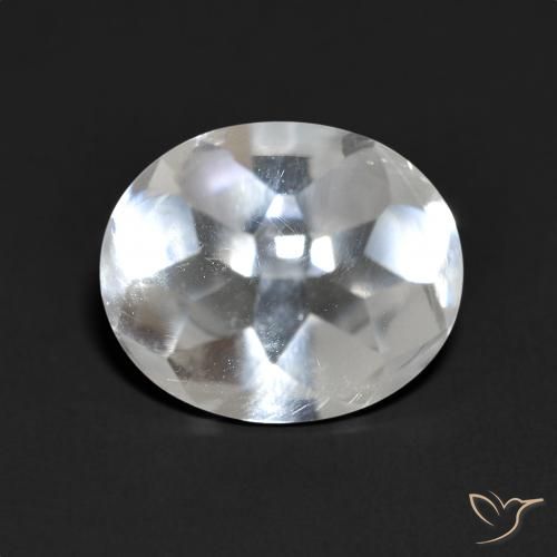 5.49ct Natürlicher Klares Weiß Topas, Oval, Transparent