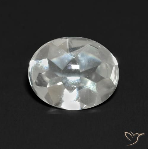 3.51ct Natürlicher Weiß Topas, Oval, Transparent