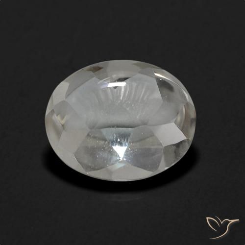 3.36ct Natürlicher Weiß Topas, Oval, Transparent