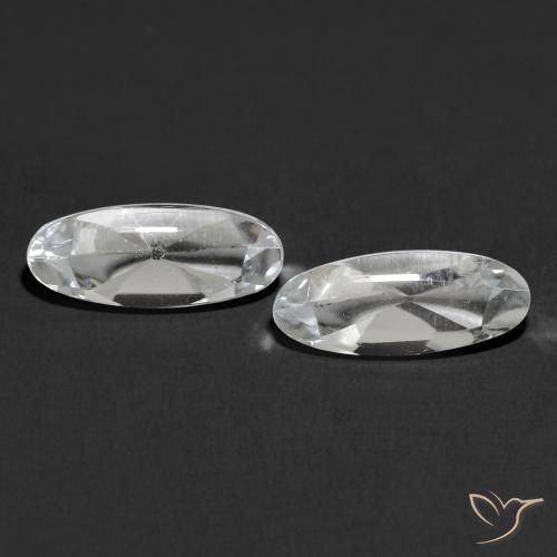 2.55ctw Natürlicher Klares Weiß Topas, Oval, Transparent