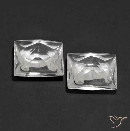 4.00 ct natürliche Weiß Topas-Edelsteine, Quadrat, Transparent