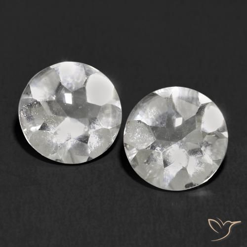 1.99 ct natürliche Weiß Topas-Edelsteine, Runden, Transparent