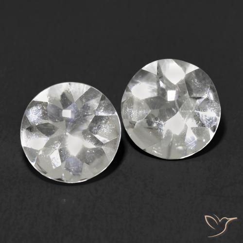 2.09 ct natürliche Weiß Topas-Edelsteine, Runden, Transparent