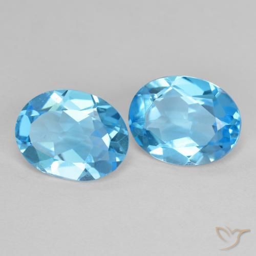 3.85ctw Natürlicher Himmerlblau Topas, Oval, VS