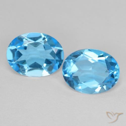 3.85 ct natürliche Himmerlblau Topas-Edelsteine, Oval, VS