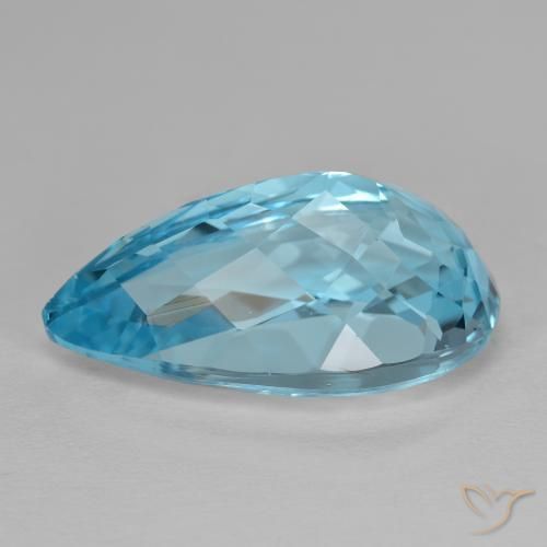9,17 ctw natürlicher Swiss Blue Topas, Birnenform, VVS-VS