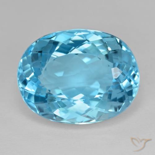 21.25ct Natürlicher Swiss Blue Topas, Oval, VS