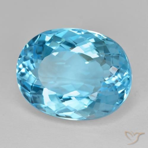 9,17 ctw natürlicher Swiss Blue Topas, Oval, VS