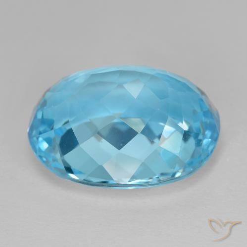 9,17 ctw natürlicher Swiss Blue Topas, Oval, VS