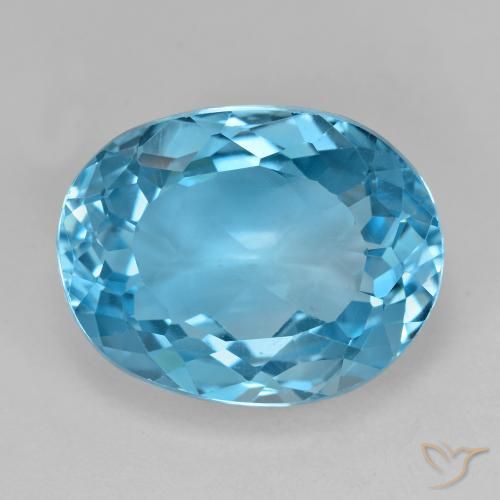 19.96ct Natürlicher Swiss Blue Topas, Oval, VS