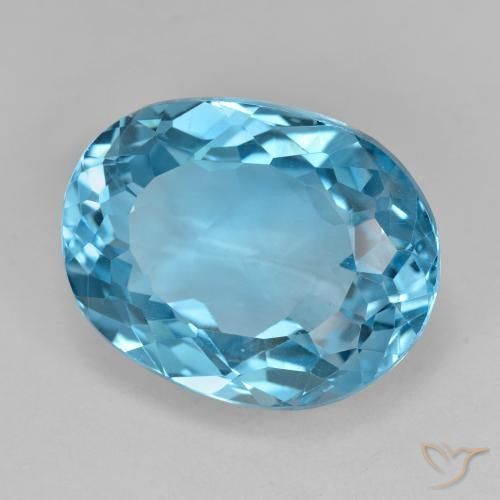 9,17 ctw natürlicher Swiss Blue Topas, Oval, VS