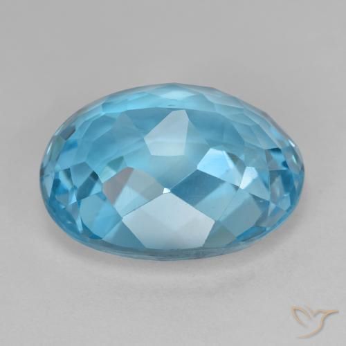 9,17 ctw natürlicher Swiss Blue Topas, Oval, VS