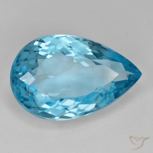9,17 ctw natürlicher Swiss Blue Topas, Birnenform, VS
