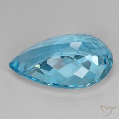 9,17 ctw natürlicher Swiss Blue Topas, Birnenform, VS