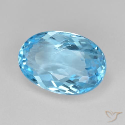 9,17 ctw natürlicher Swiss Blue Topas, Oval, VS