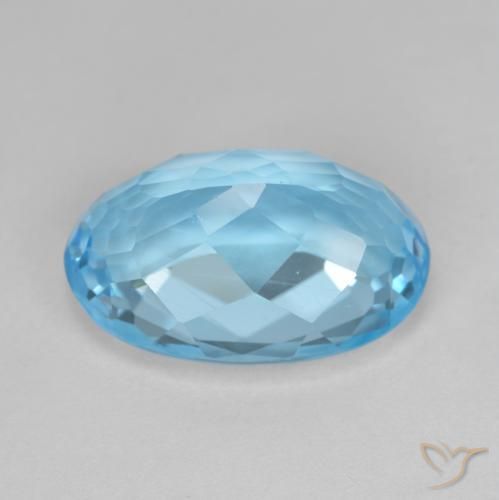 9,17 ctw natürlicher Swiss Blue Topas, Oval, VS