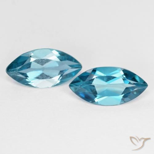 2.23ctw Natürlicher London Blau Topas, Marquise, VS