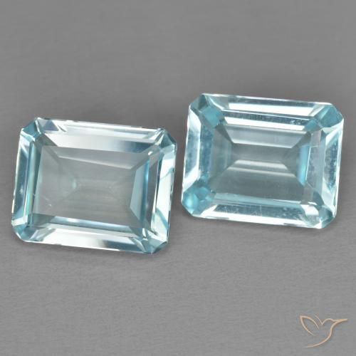 7.49 ct natürliche Himmerlblau Topas-Edelsteine, Oktagonschliff, VS