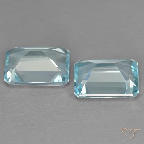 7.49 ct natürliche Himmerlblau Topas-Edelsteine, Oktagonschliff, VS