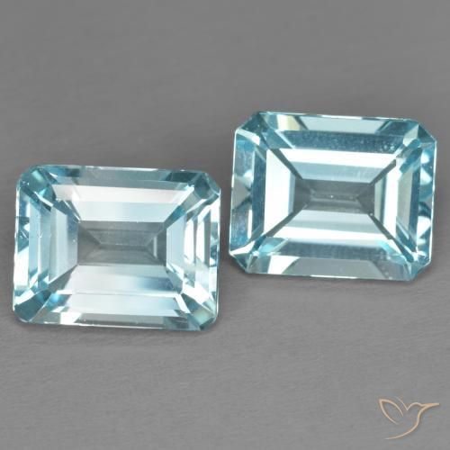 7.39 ct natürliche Himmerlblau Topas-Edelsteine, Oktagonschliff, VS