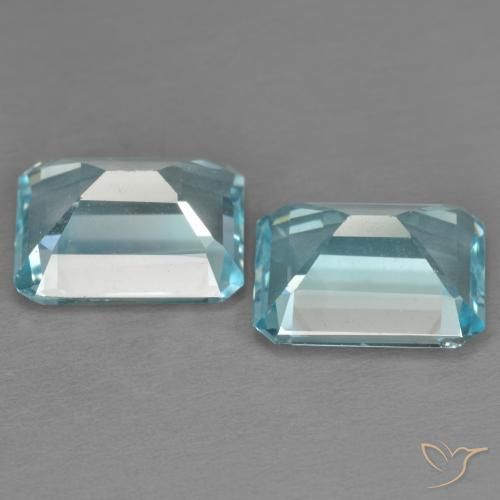 7.39 ct natürliche Himmerlblau Topas-Edelsteine, Oktagonschliff, VS