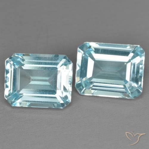 7.43 ct natürliche Himmerlblau Topas-Edelsteine, Oktagonschliff, VS