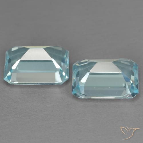 7.43 ct natürliche Himmerlblau Topas-Edelsteine, Oktagonschliff, VS