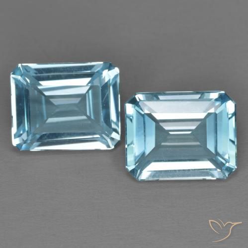 6.99 ct natürliche Himmerlblau Topas-Edelsteine, Oktagonschliff, VVS-VS