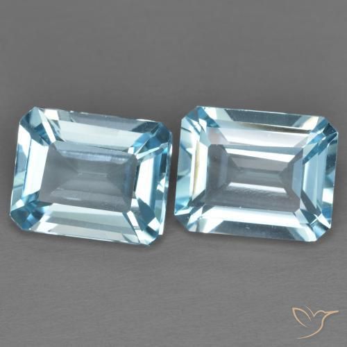 7.75 ct natürliche Himmerlblau Topas-Edelsteine, Oktagonschliff, VVS-VS