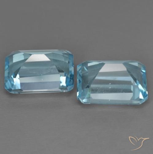 7.75 ct natürliche Himmerlblau Topas-Edelsteine, Oktagonschliff, VVS-VS