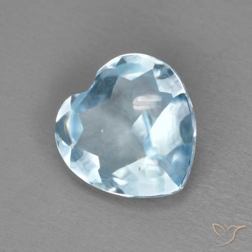 9,17 ctw natürlicher Himmerlblau Topas, Herz, Transparent