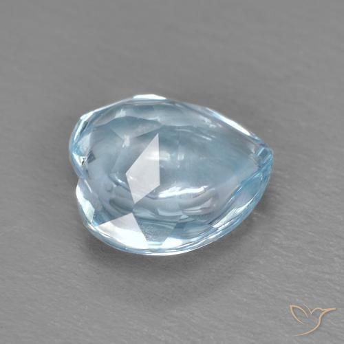 9,17 ctw natürlicher Himmerlblau Topas, Herz, Transparent