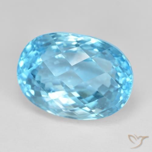 9,17 ctw natürlicher Swiss Blue Topas, Oval, VS