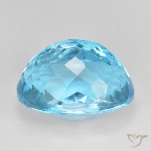 9,17 ctw natürlicher Swiss Blue Topas, Oval, VS