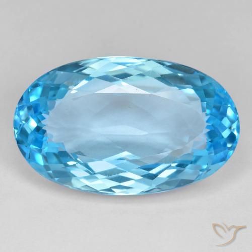29.65ct Natürlicher Himmerlblau Topas, Oval, VVS-VS