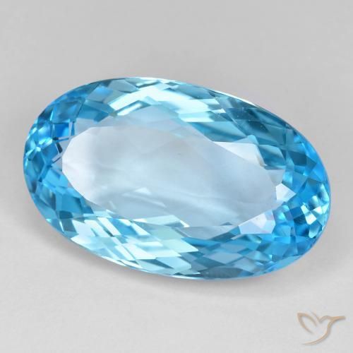 9,17 ctw natürlicher Himmerlblau Topas, Oval, VVS-VS